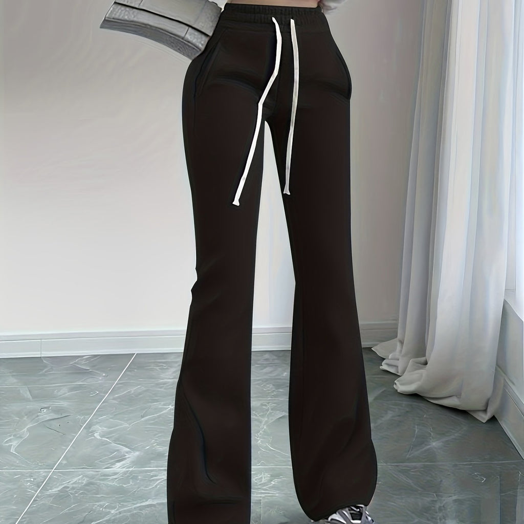 Women's High-Waist Flared Trousers