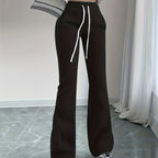 Women's High-Waist Flared Trousers