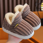 Women's Winter Slippers with Warm Lining, Thick Sole and Non-Slip Grip - Brown