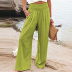 Effortlessly Breathable Wide Leg Linen Pants For Women