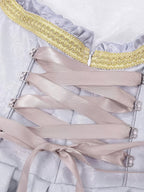Dirndl Damen Oktoberfest Kostüm | Trachtenkleid mit Corsage & Trägerrock