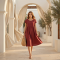 Leinen-Wickelkleid für den Sommer – leichtgewichtig für Damen