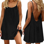 Leichtes Leinen-Midi-Sommerkleid für Damen