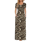 Leinen-Luxe Maxi Sommerkleid – Leichte Spitze für Damen
