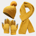 3-teiliges Set mit kuscheligen Strickaccessoires