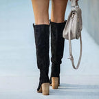 Women’s Stylish Knee-High Block Heel Boots