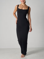 Spitzen-Contour-Skulptur-Maxikleid