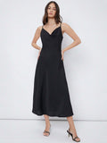 Luxus Satin Slip Midikleid