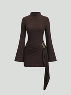 Sculpt Wickel-Akzent Mini-Kleid