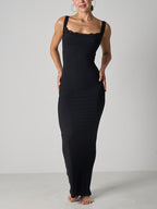 Spitzen-Contour-Skulptur-Maxikleid