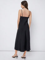 Luxus Satin Slip Midikleid