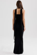 Noir Sculpt Strapless Abend-Maxikleid