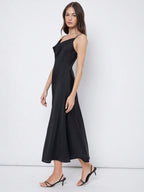 Luxus Satin Slip Midikleid