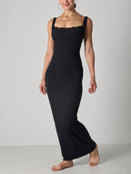 Spitzen-Contour-Skulptur-Maxikleid