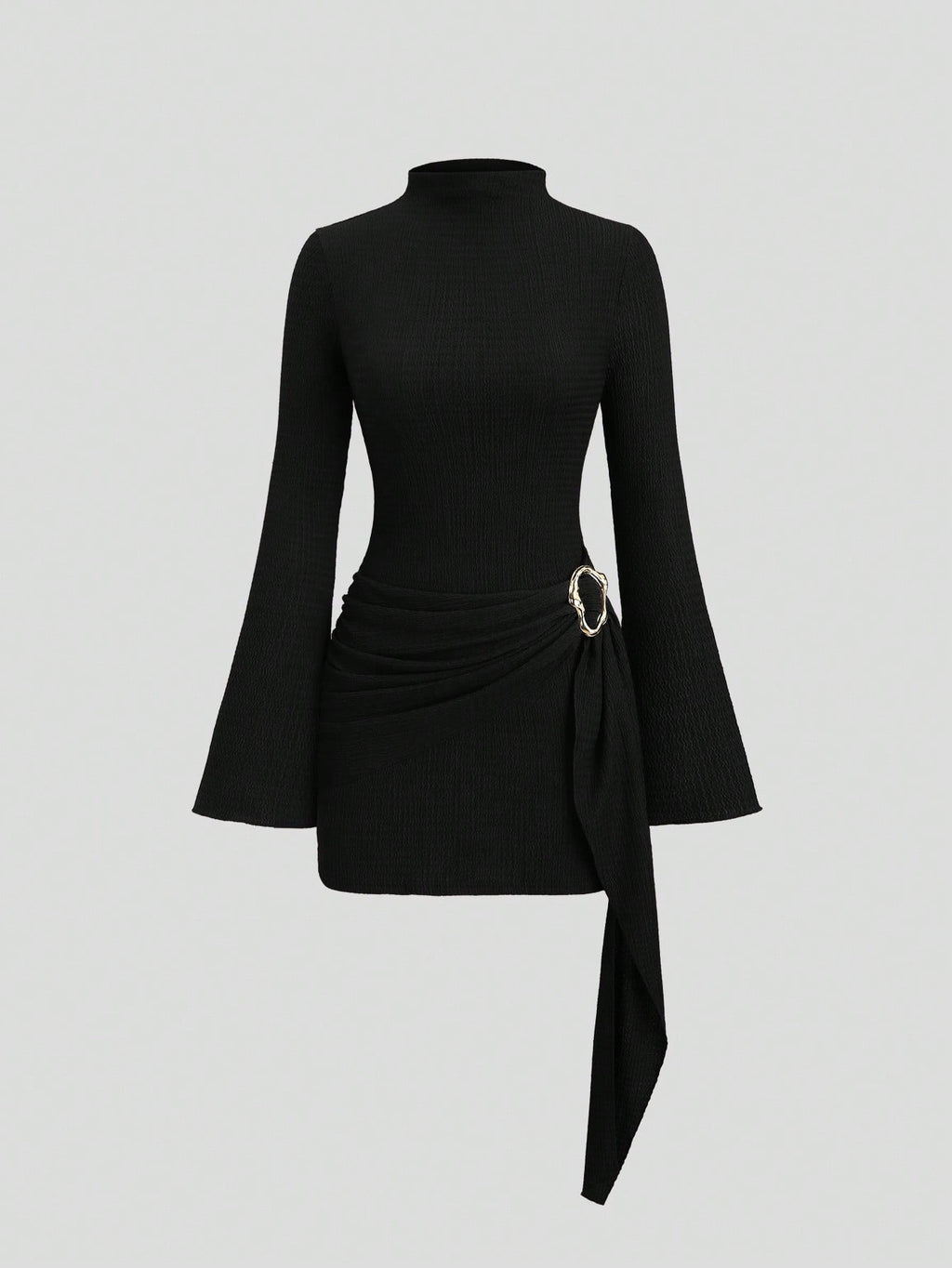 Sculpt Wickel-Akzent Mini-Kleid