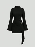 Sculpt Wickel-Akzent Mini-Kleid