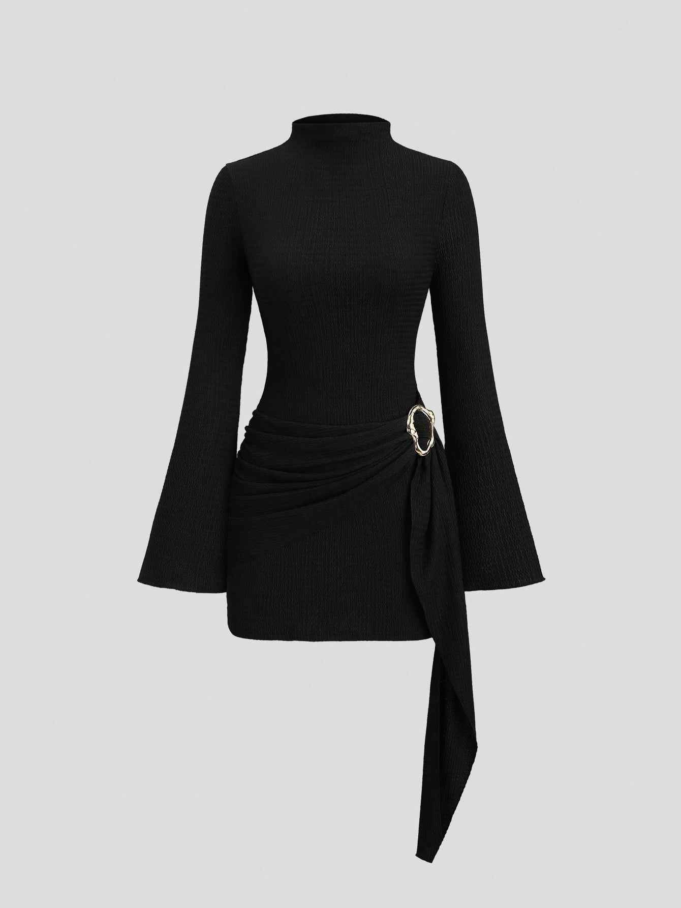 Sculpt Wickel-Akzent Mini-Kleid