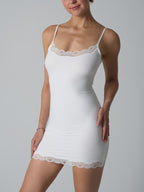 Spitzenbesatz Sculpt Slip-Kleid