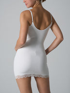 Spitzenbesatz Sculpt Slip-Kleid