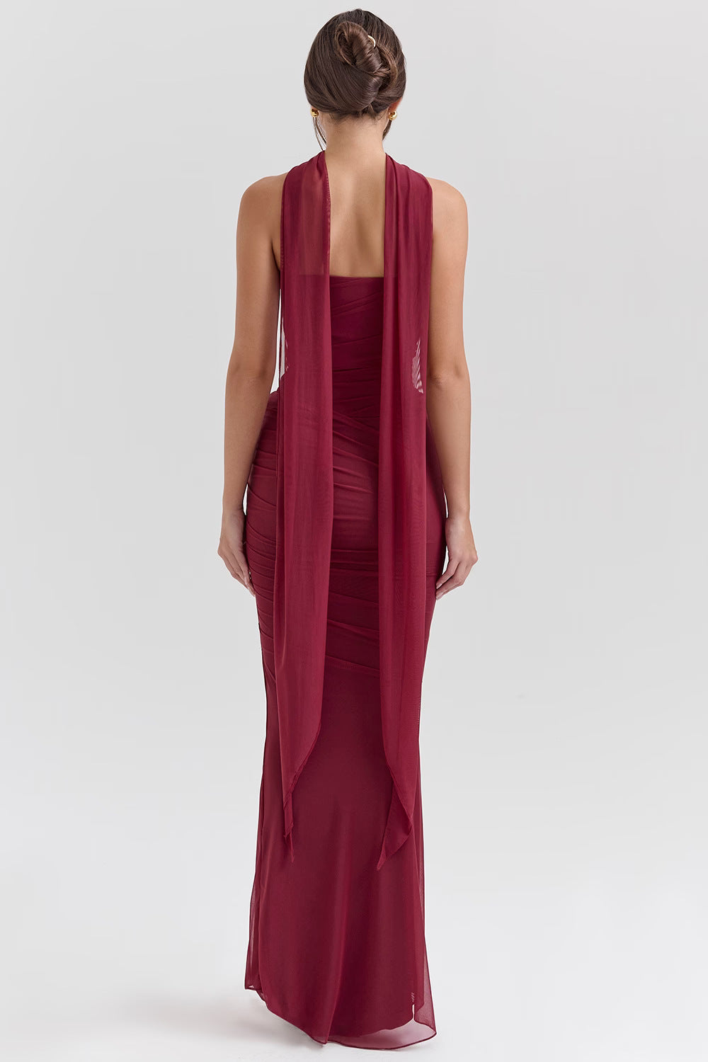 Noir Sculpt Strapless Abend-Maxikleid