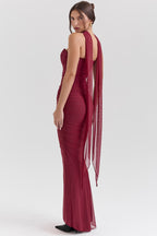 Noir Sculpt Strapless Abend-Maxikleid