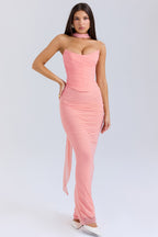 Noir Sculpt Strapless Abend-Maxikleid