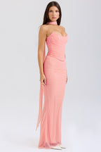 Noir Sculpt Strapless Abend-Maxikleid
