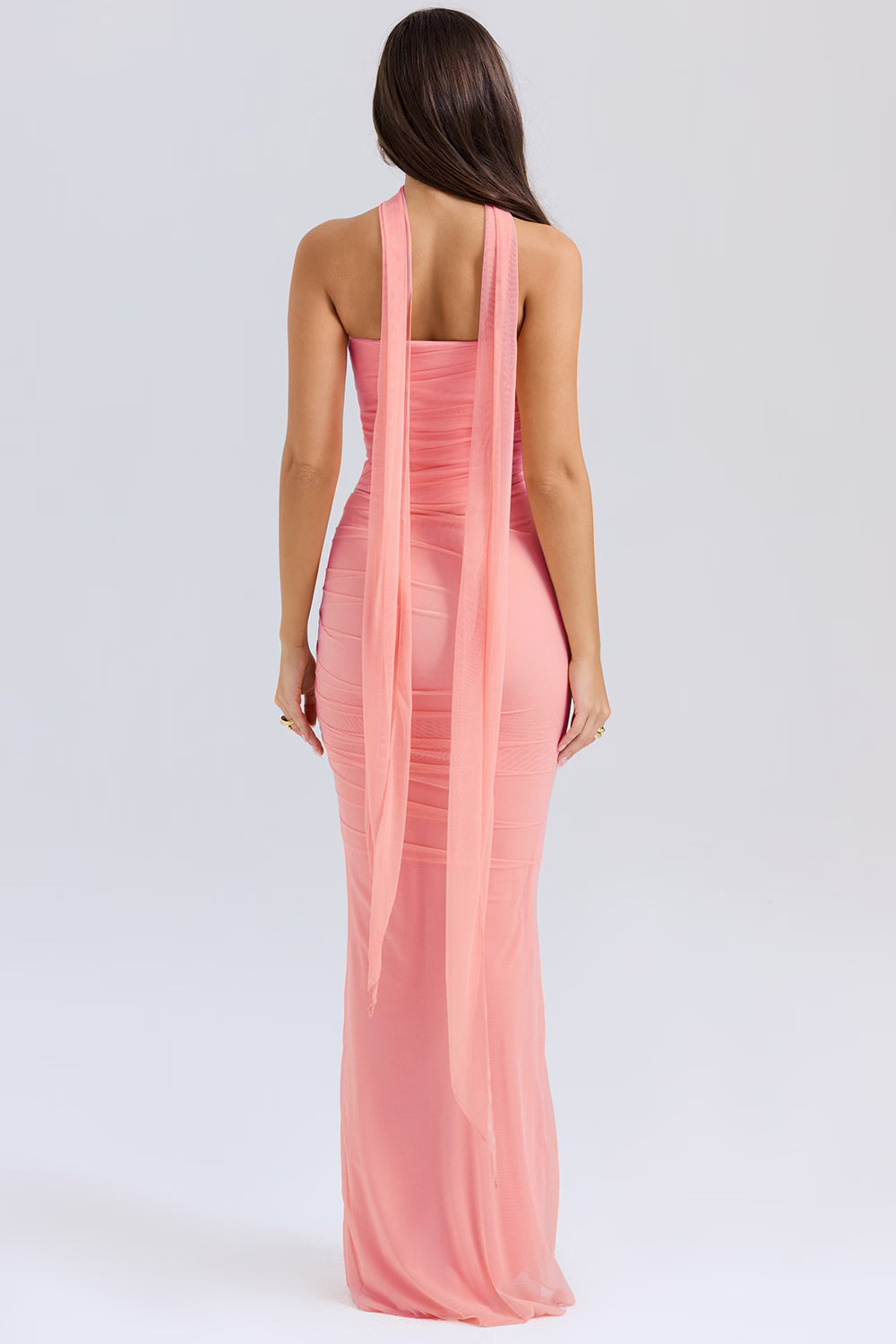 Noir Sculpt Strapless Abend-Maxikleid