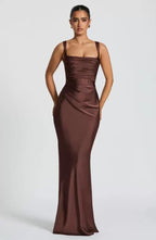 Sculpt Satin Contour Abendkleid