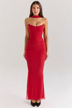 Noir Sculpt Strapless Abend-Maxikleid