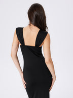Sculpting Quadrat-Ausschnitt Maxikleid