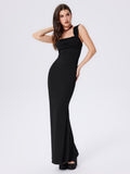 Sculpting Quadrat-Ausschnitt Maxikleid