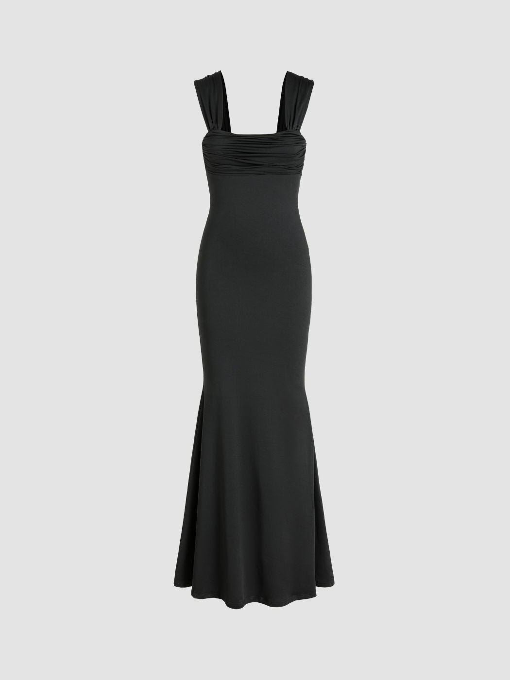 Sculpting Quadrat-Ausschnitt Maxikleid