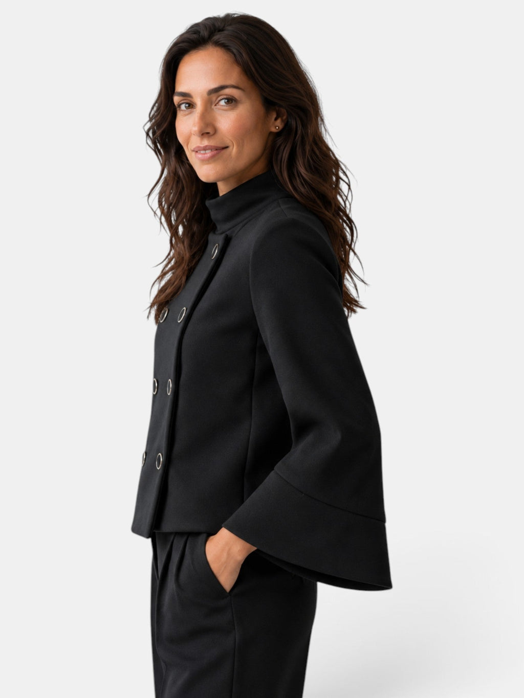 Elegantes Damen-Cape aus Wolle