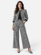 Women’s Checked Wide-Leg Trouser Set