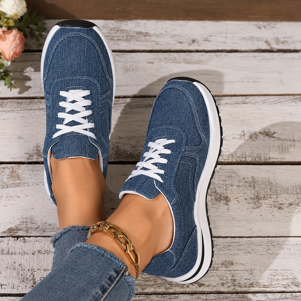 Women's Canvas Lace-Up Barefoot Shoes