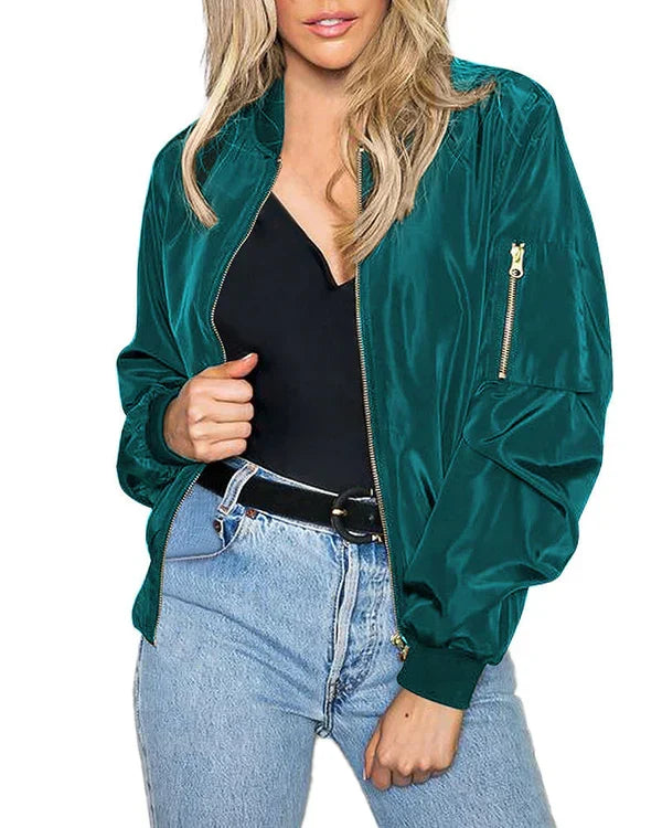 Stilvolle Klassische Bomberjacke Mit Taschen - Perfekt Für Jede Gelegenheit