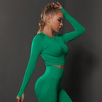 Nahtloses Langarm Sculpting Activewear Top