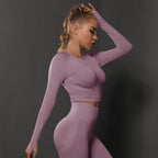 Nahtloses Langarm Sculpting Activewear Top