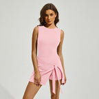 Sportliches Sculpting Wrap Tennis Kleid