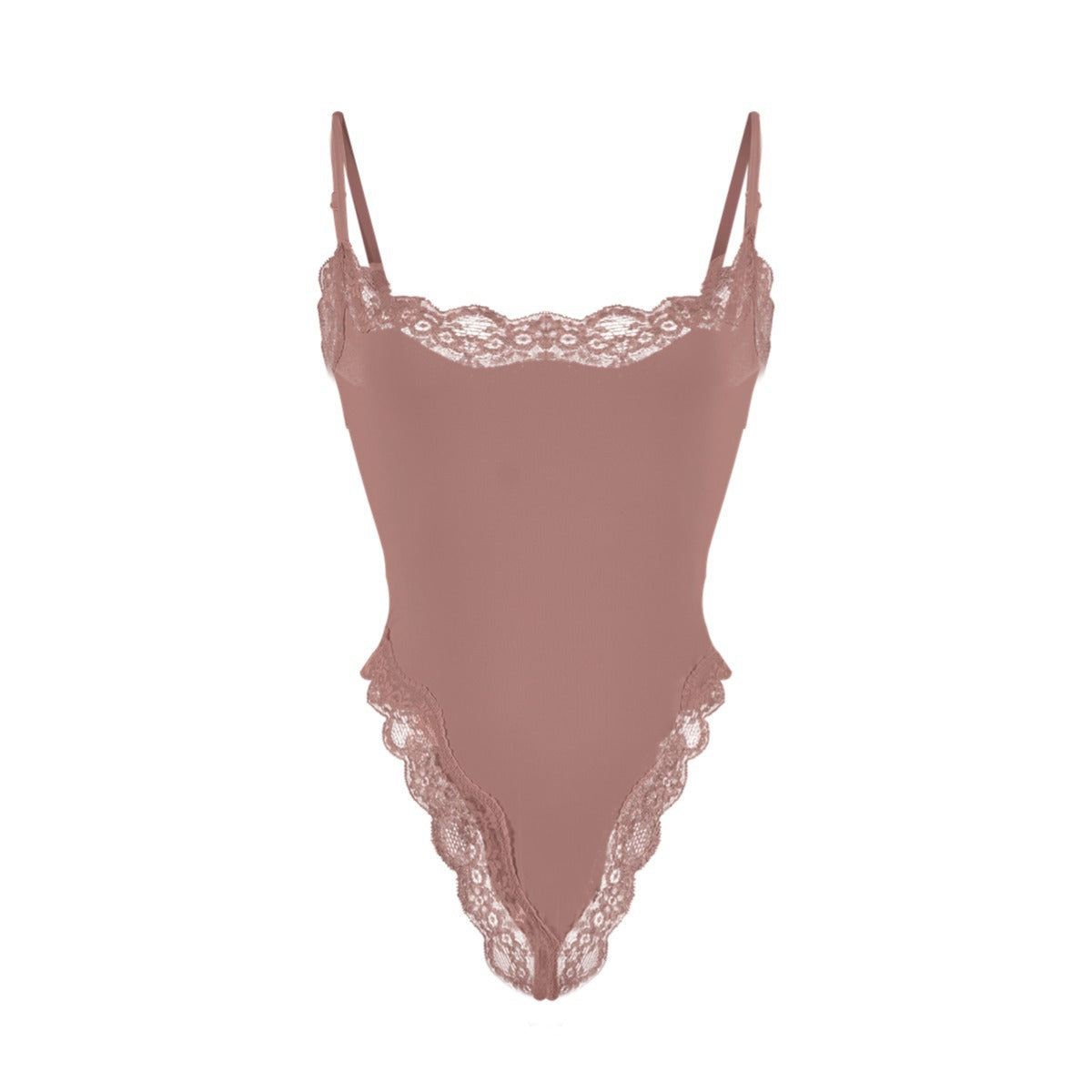 Spitzenbesetzter Cami-Bodysuit