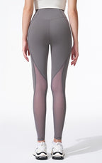 Hohe Taillen Mesh-Panel Sculpting Leggings