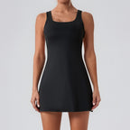 Ärmelloses Sportliches Shaping Mini-Kleid