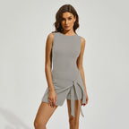 Sportliches Sculpting Wrap Tennis Kleid