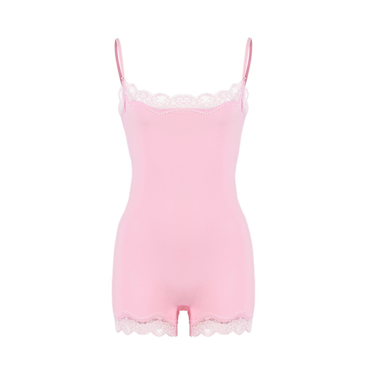 Spitzenbesetzte formende Bodysuit-Shorts