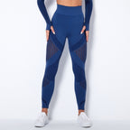 Hohe Taillen Nahtlose Mesh Sculpting Leggings