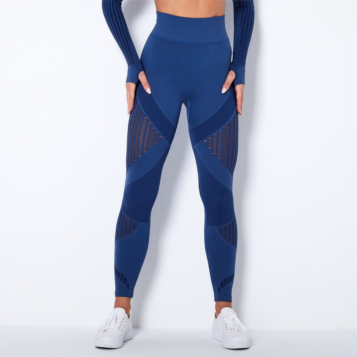 Hohe Taillen Nahtlose Mesh Sculpting Leggings