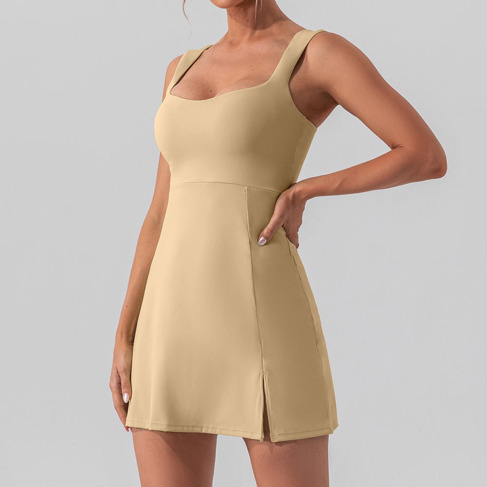 Ärmelloses Sportliches Shaping Mini-Kleid