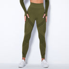 Hohe Taillen Nahtlose Mesh Sculpting Leggings