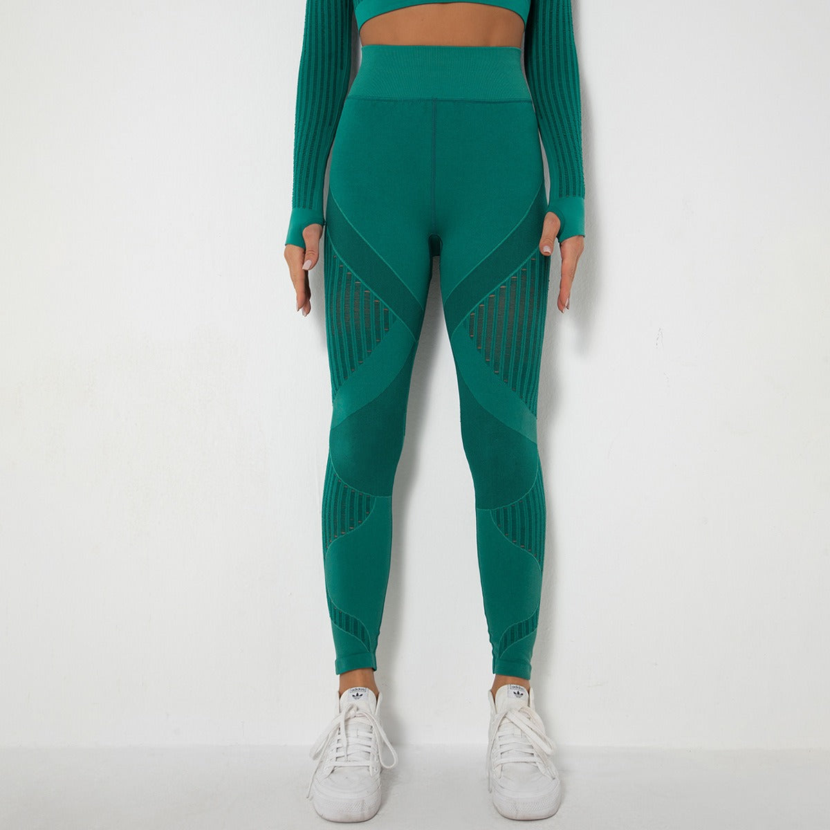 Hohe Taillen Nahtlose Mesh Sculpting Leggings